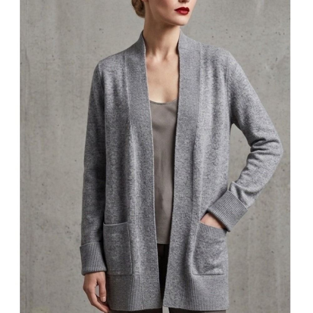 Rachel Zoe Light Grey Wool Cardigan | Small